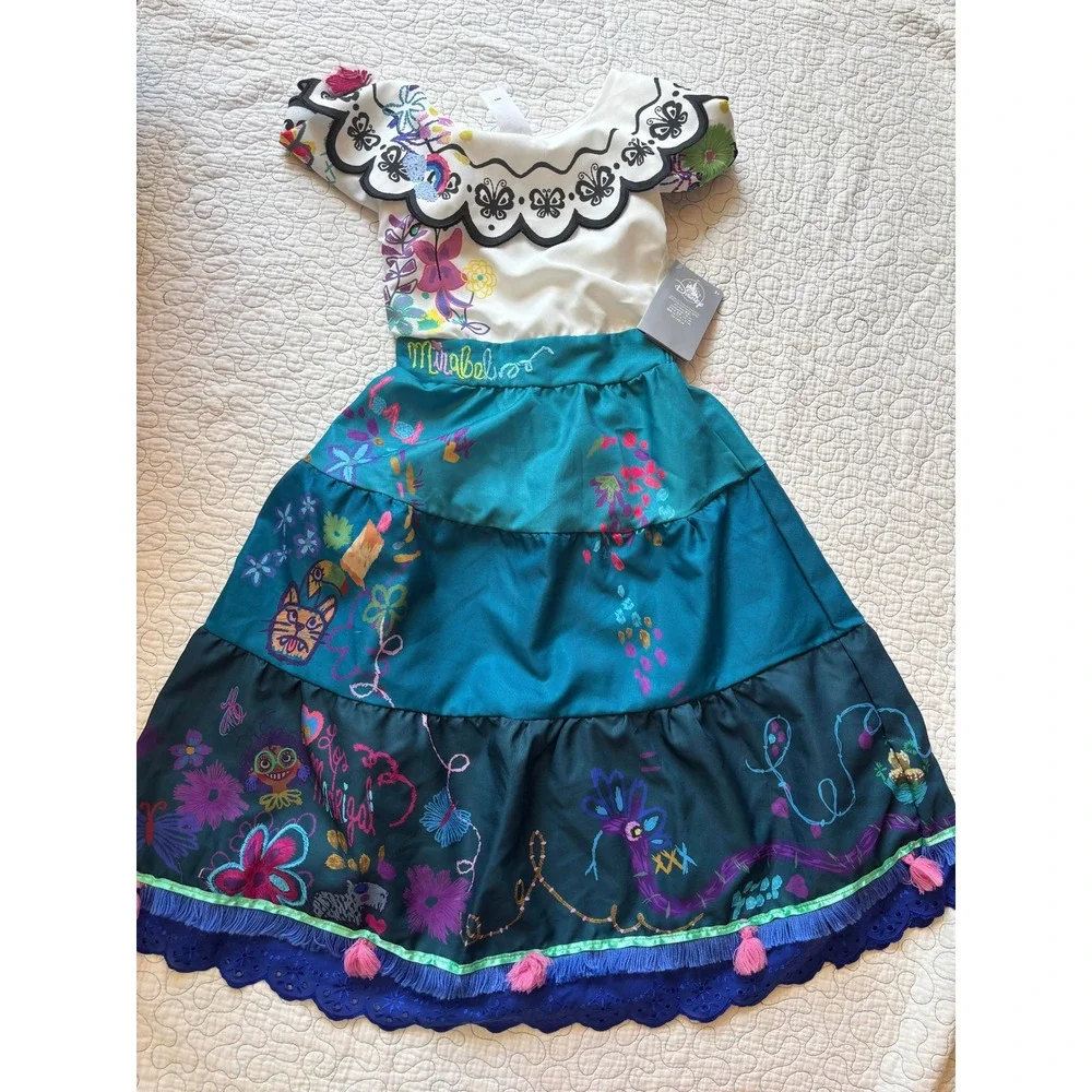 Disney Encanto Mirabel Costume Dress Girls Size 9/10 - Picture 1 of 7